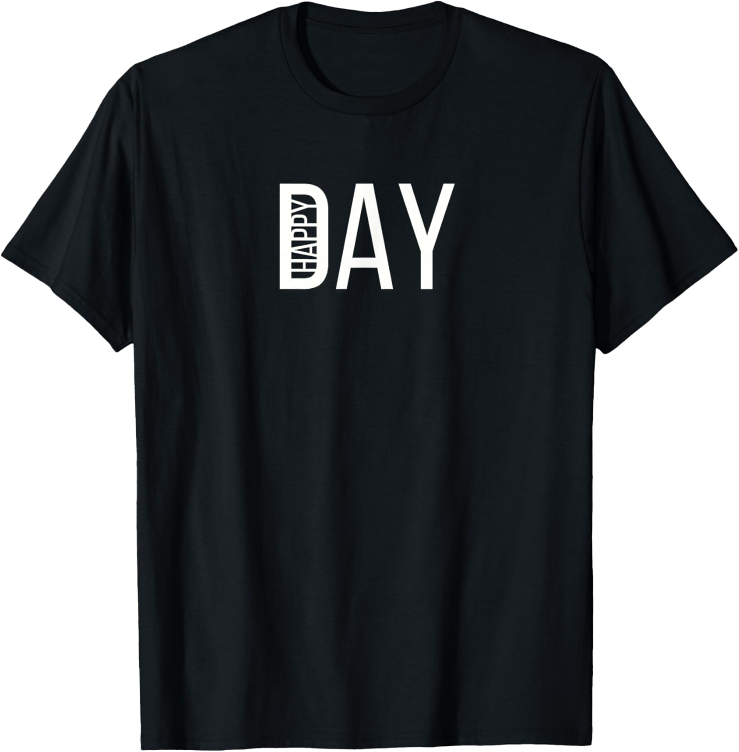 Happy Day Fun Minimalist Positivity Tee T-Shirt S разноцветный