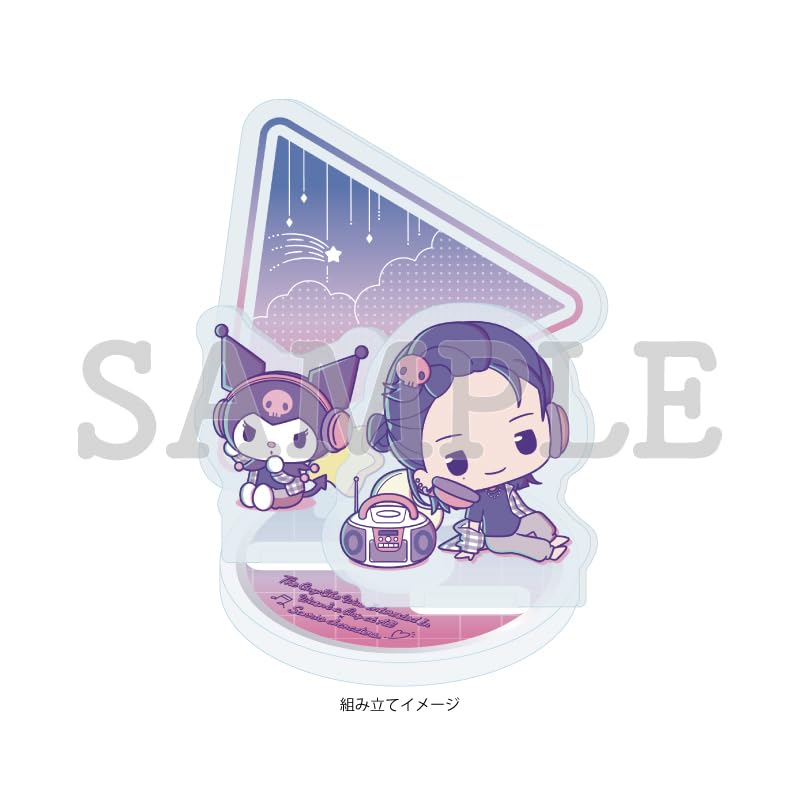 Die Person, an der ich interessiert bin, ist kein Typ x Sanrio-Figuren 05 Mitsuki Koga x Kuromi C [Mini-Charakter-Illustration] Acryl-Aufstellerplatte