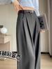 Spring New Women's High-Waist Pants - Slim, Wide, or Straight Leg, Floor-Length Casuals