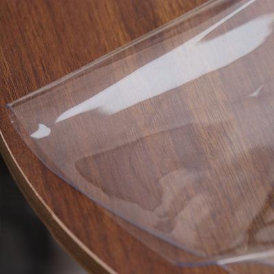 Moisture-proof PVC Round Transparent Tablecloth Soft Glass Waterproof Table Cover Desk Protector Oil Proof Table Pad Household