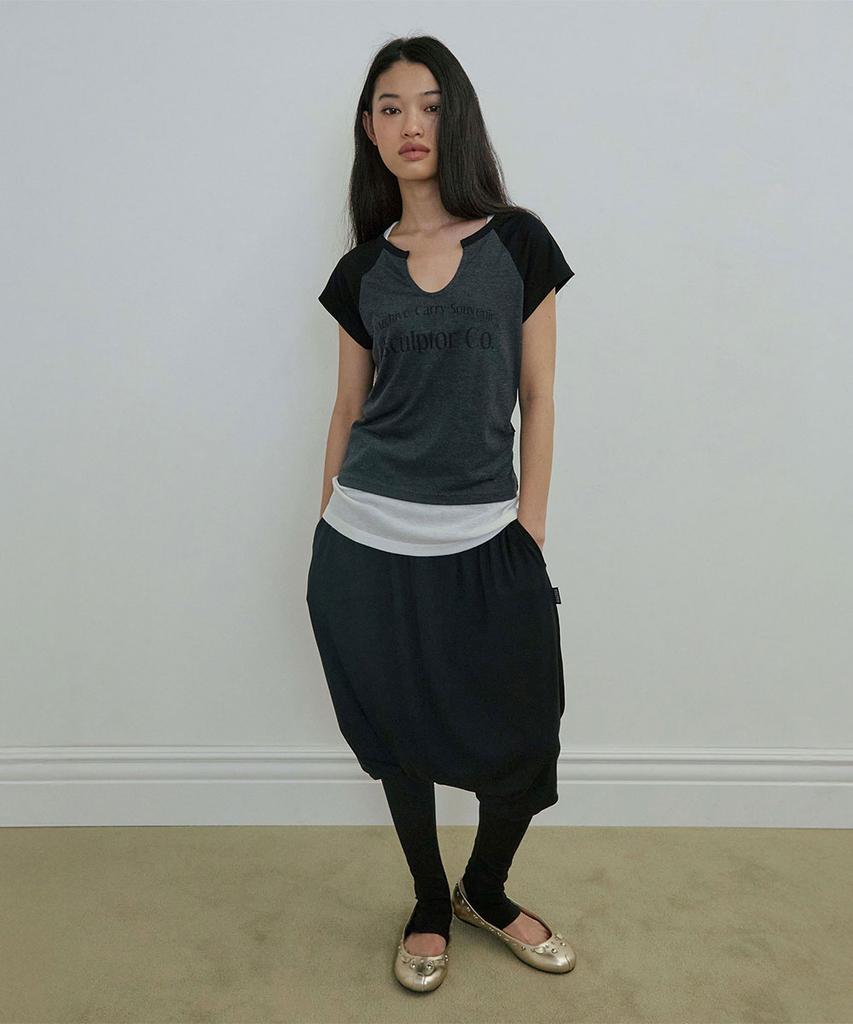 SCULPTOR Archive Raglan Tee Charcoal