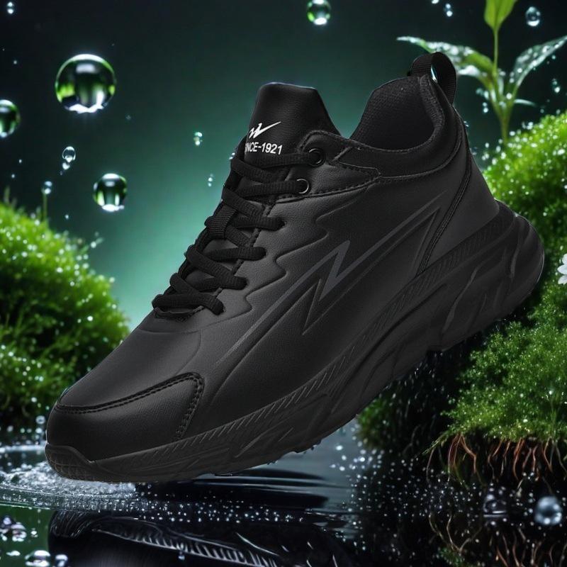 Shuangxing 2024 Men's Black Low-Top Winter Sports Shoes with Plush Lining