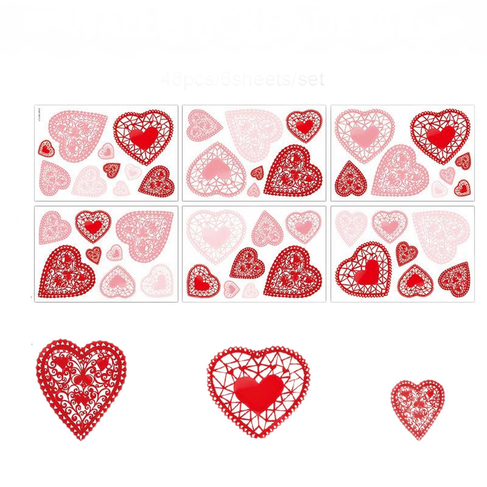 

Heart,shaped Static Cling Window Stickers, Decorative Window Decals For Valentine s Day And Other Holidays. One Size