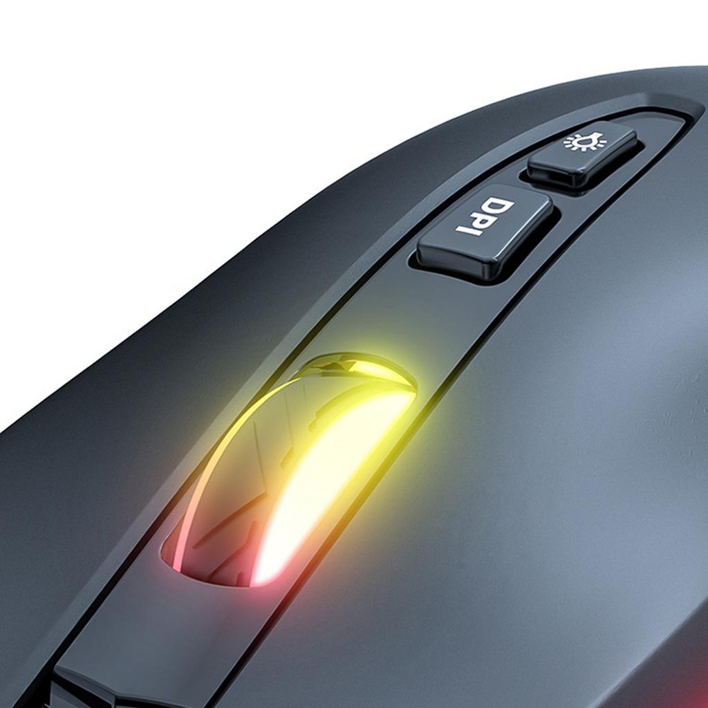 Wireless Mouse USB Rechargeable Ergonomic Wireless Gaming Mouse for Laptop PC Computer Black