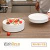 WishDeco Set of 6 Dessert Plates, Cake Plates, Approximately 18cm Diameter X 2cm Height, Stylish Small Plates, White, Microwave and Dishwasher Safe