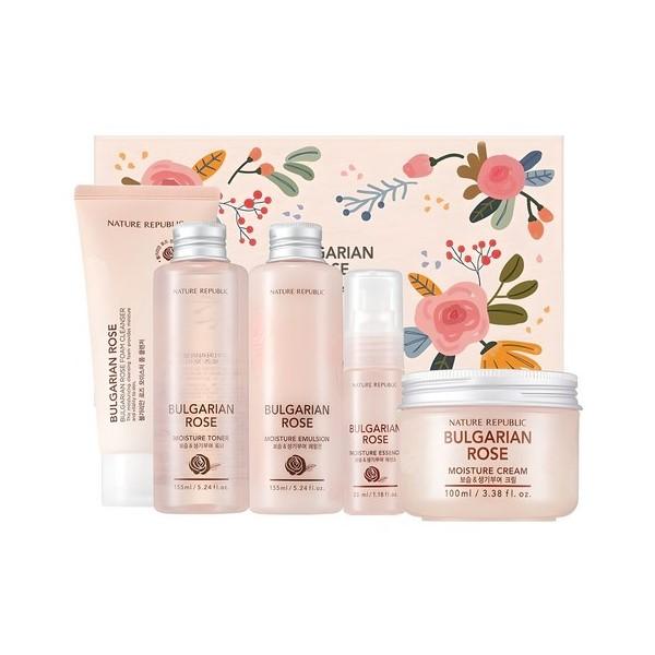 

Nature Republic Специальный набор для ухода за кожей Bulgarian Rose (Тонер 155 мл + Эмульсия 155 мл + Эссенция 35 мл + Крем 100 мл + Пенка для умывания 120 мл)