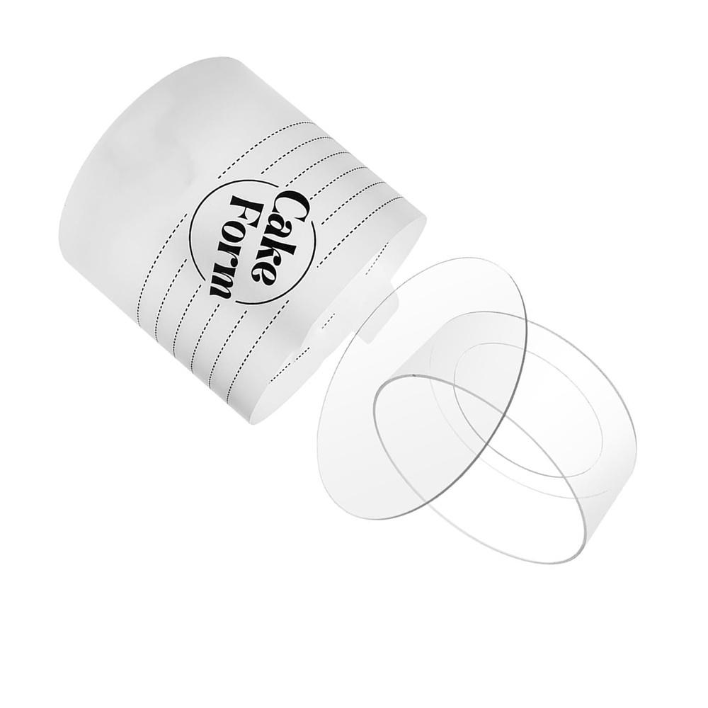 Round Shaped Baking Mould Adjustable Mousse Cake Ring Mould Retractable Dessert Acrylic Mould with Scale Cooking Decor Tools