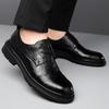 Round Toe Thick Sole Male Casual Shoe Classic Original on Sale Fashion 2025 Trend Comfortable New in Men's Leather Brogue Shoes