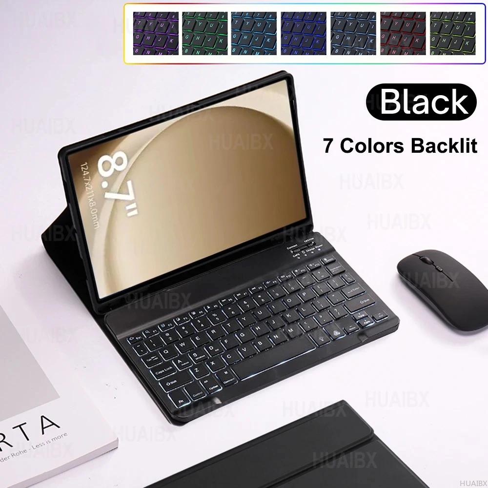 Für Samsung Galaxy Tab A11 8,7 Zoll Hülle, Für Samsung Galaxy Tab A11 8,7" SM-X130 SM-X133 SM-X135 Schutzhülle mit Tastatur