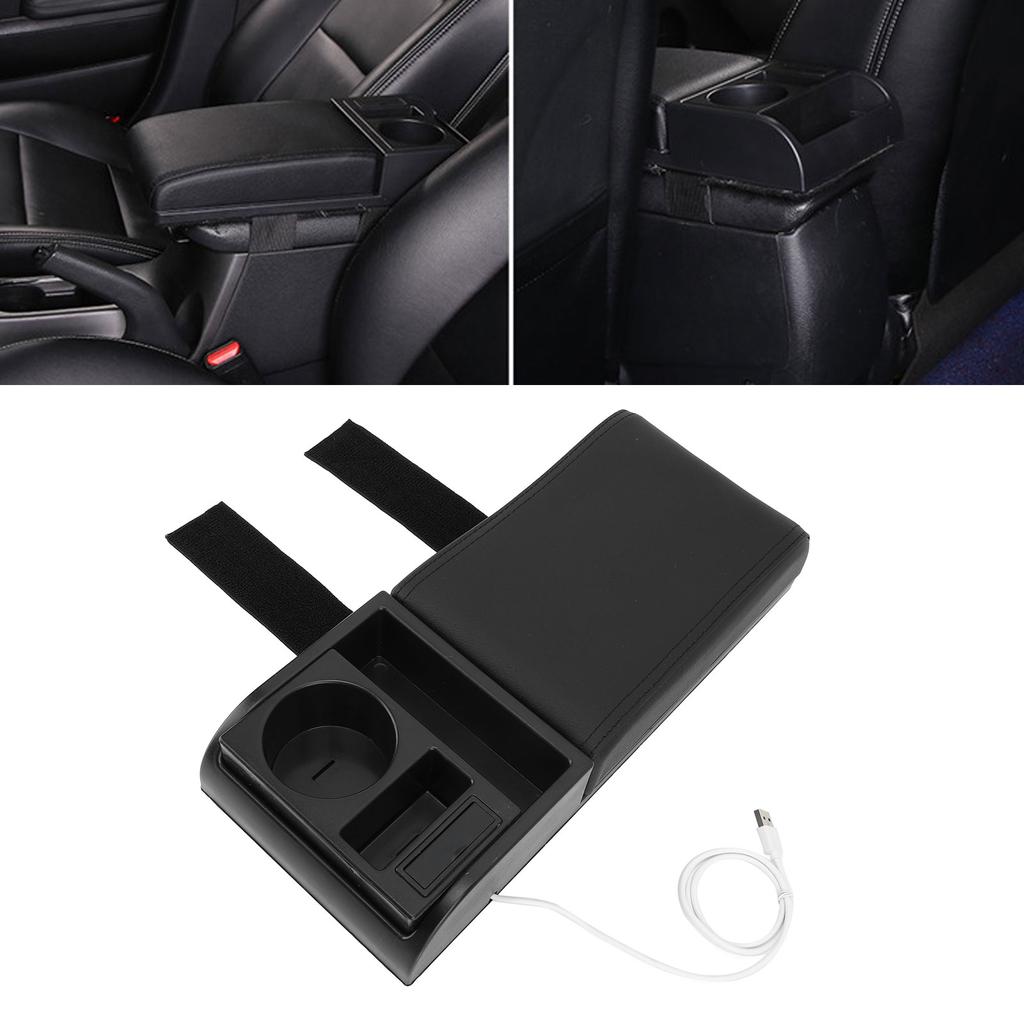 Auto Center Console Armrest Pillow with USB Interface Multifunctional   Width Armrest Storage Box   for Vehicles