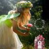 Wooden Fairy Gnome Door Figurines Handmade Micro Landscape Windows Door Miniature Craft Elf Door Art Statues Garden Decoration