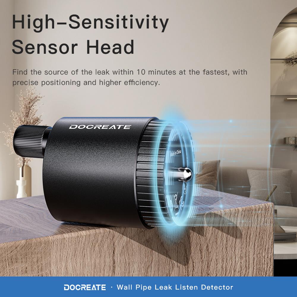 Type C Pipe Leak Detector Portable Sound Amplifier Water Pipe Floor Heating Collector