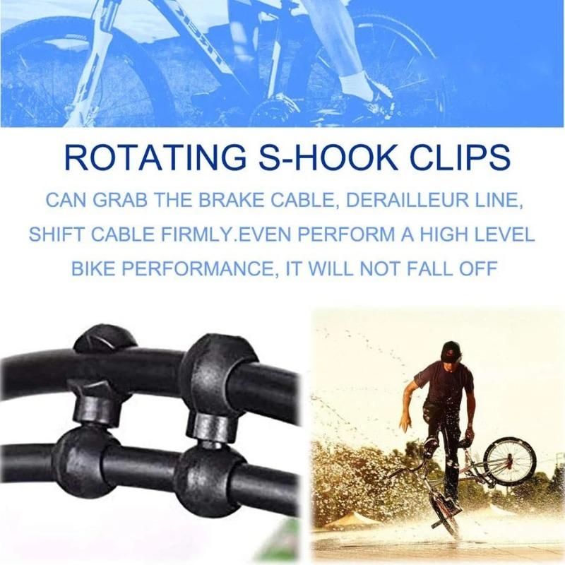 Bicycle Brake Device Cable S-shaped Buckle Hose Guide Cross Wire Clamp Ring Buckle Highway Riding Accessories Convenient
