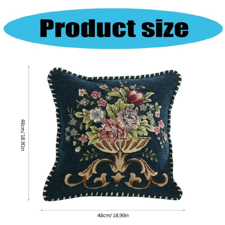 Luxurious Fabric Throw Pillow Cover with Detailed Embroidery,Pillowcase Gift for Modern Homes Soft Comfortable Fabric