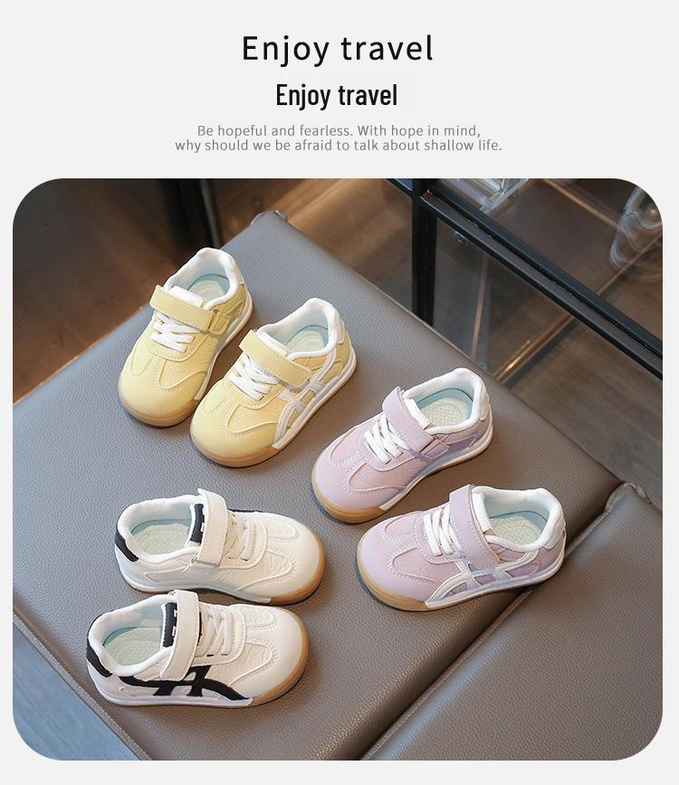 2025 Autumn/Winter Velvet Kids' Sports Shoes - Forrest Gump Style for Girls (1-6 Years)