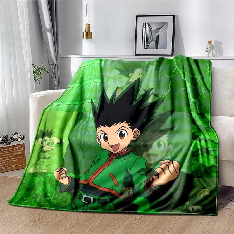 HUNTER X HUNTER Wurfdecke Anime Weiche Decke Leicht Warm Cartoon Decken für Kinderzimmer Schlafzimmer