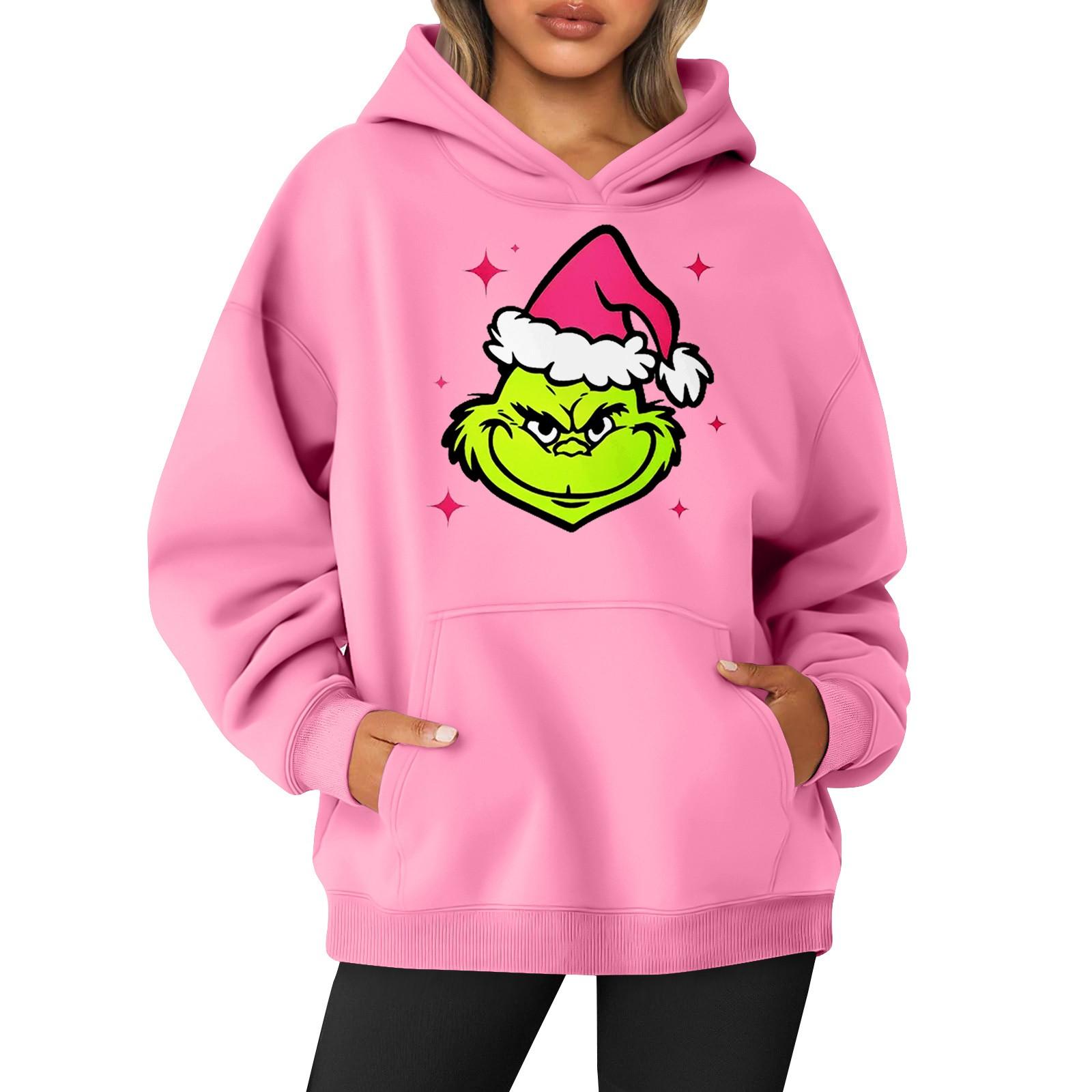 

Женская толстовка с капюшоном и круглым вырезом, длинными рукавами и принтом XL розовый