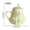 450ml Pear Shape Ceramic Mugs Cute Pear Shape Ceramic Drinkware with Handle and Lid Home Office Breakfast Milk Drink Mug