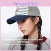 Cotton Striped Colorblock Baseball Cap With Embroidery For Casual Summer Sun Protection