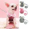 Soft Breathable Mesh Pet Harness Leash Set with Bell Cute Lace Puppy Vest Traction Rope for Small Medium Dogs Cats