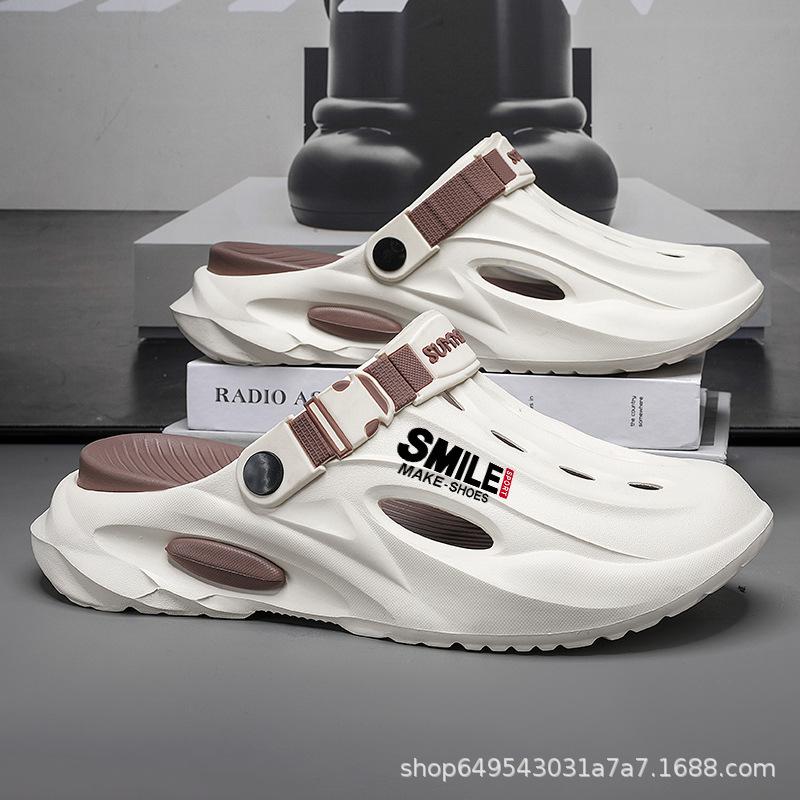 

Удобные сандалии без застежек, толстая подошва, круглый носок, регулируемый ремешок, для повседневной носки и активного отдыха, сандалии для активного отдыха | Спортивные сандалии 44-45 коричневый