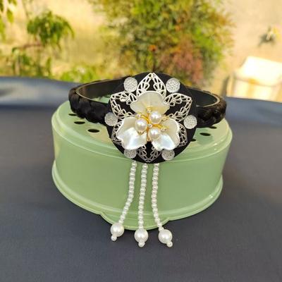 Flower Hanbok Hairband Tassel Stage Dance Hair Hoop Classical Korean Headband  Wedding