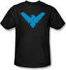 Černé tričko s modrým logem Nightwing