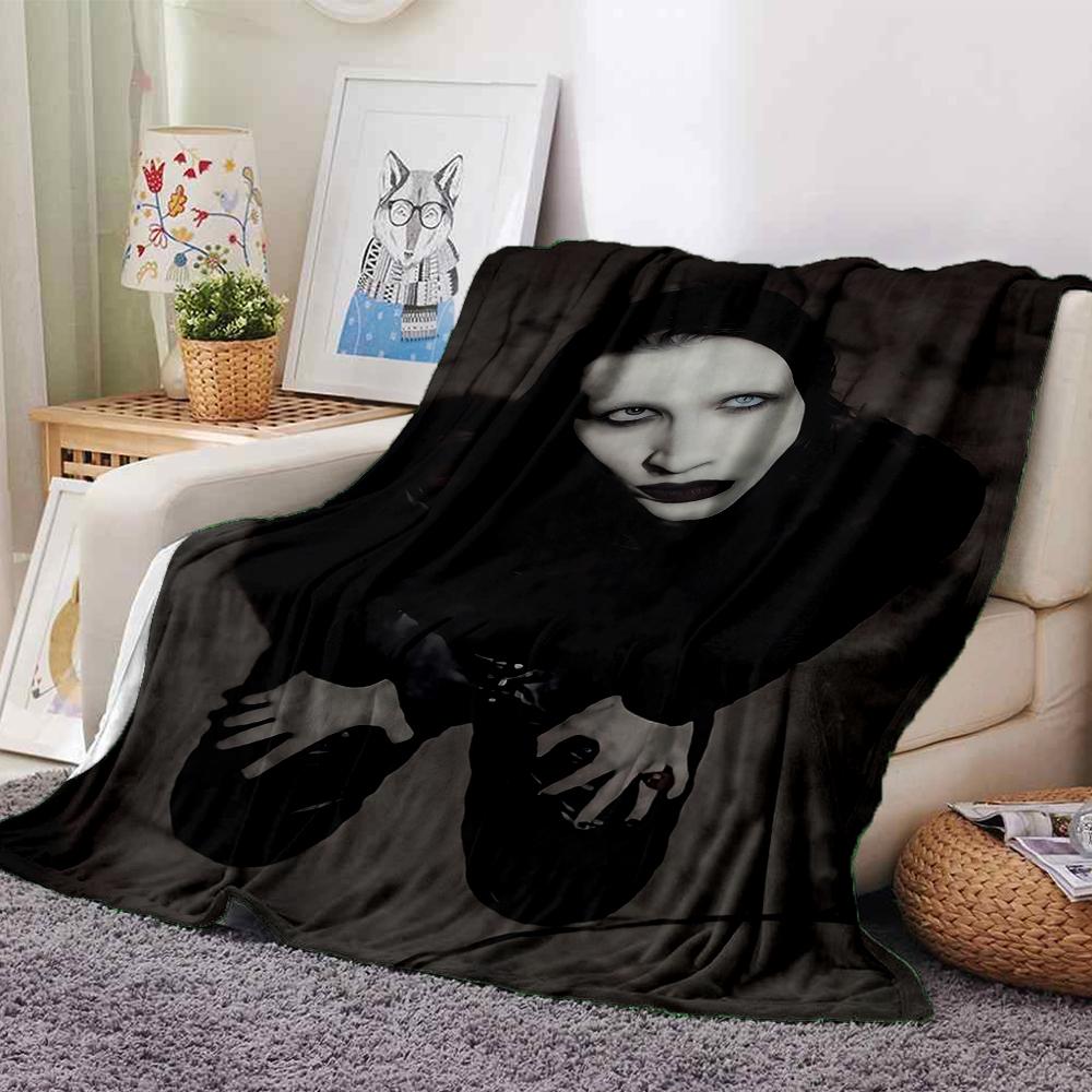 Dark Gothic Portrait Blanket Soft Throw Blanket For Home Bedroom Bed Sofa Travel Office Solid Christmas Blanket