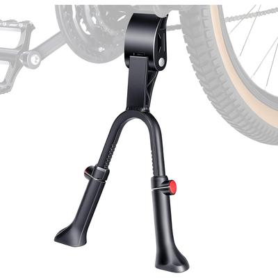 Fahrradständer, Verstellbarer Doppelbein-Fahrradständer für 24”-29” Erwachsenenräder, Aluminiumlegierung Ständer Rutschfester Mittelmontage für Mountain, Rennrad