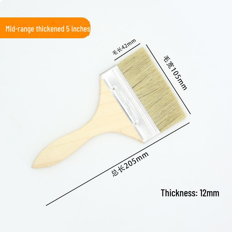 Industrie-Farb- und Reinigungsbürstenset – Weiche & Harte Borsten, Langer Griff für Kleber, Farbe und Detailarbeiten