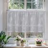 Breathable Sheer White Curtains for Window Stylish Lace Designs Kitchen Dining Decoration