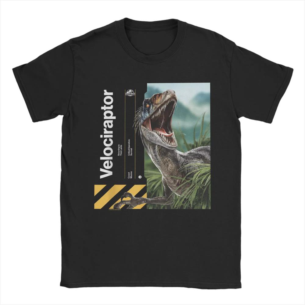 

Jurassic World Rebirth Velociraptor Covert Mission T Shirts for Men Women Cotton Humorous TShirt O Neck Short Sleeve Tops Party 3XL