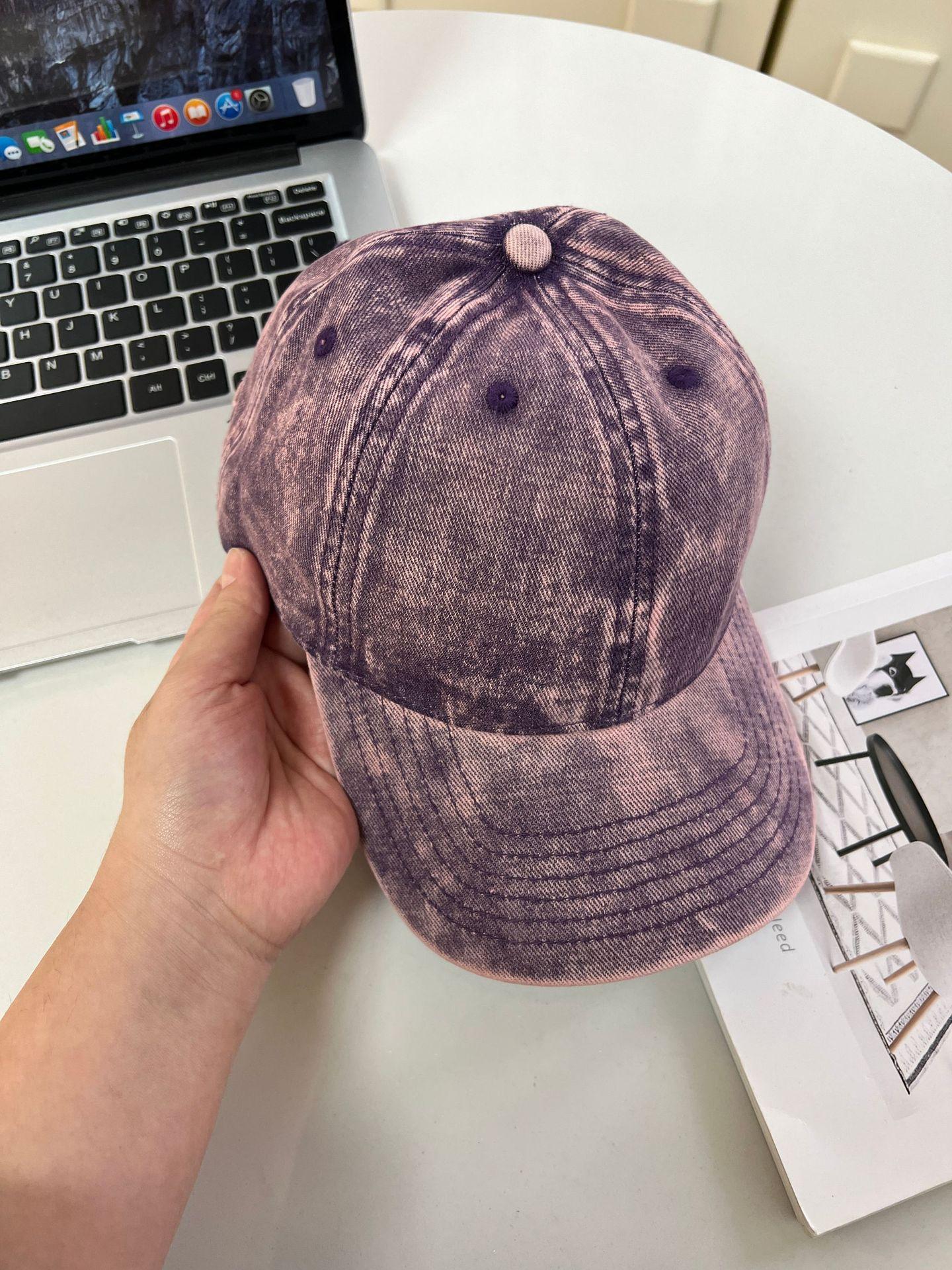 

Outdoor 2025 new spring and summer men s and women s washed sunshade baseball caps, adult old sunscreen sun caps M（56-58cm） фіолетовий