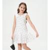 Montagut Girls' Summer Polka Dot Lapel Vest Dress