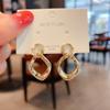 Nuovi Orecchini Geometrici alla Moda Orecchini per Donna Zircone Dorato Orecchini Pendenti San Valentino Anniversario Compleanno Gioielli Regalo