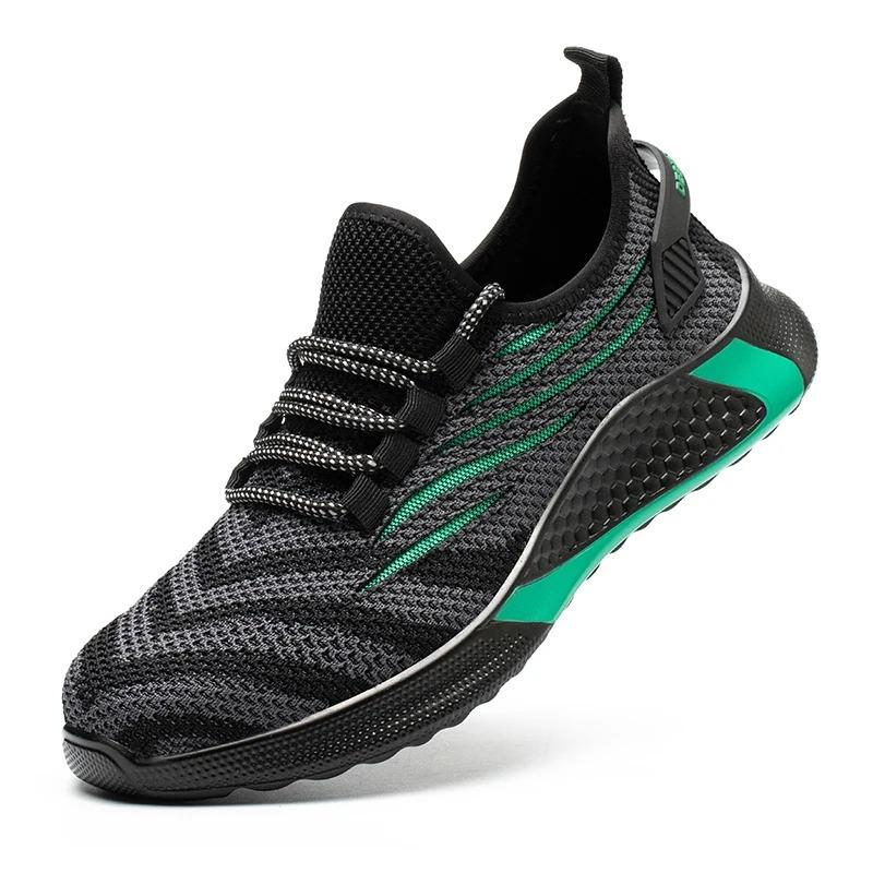 Men Safety Boots Steel Toe Anti Smash Anti Puncture Work Shoe Indestructible Breathable Couple Casual Shoes Lace Up Men Sneakers