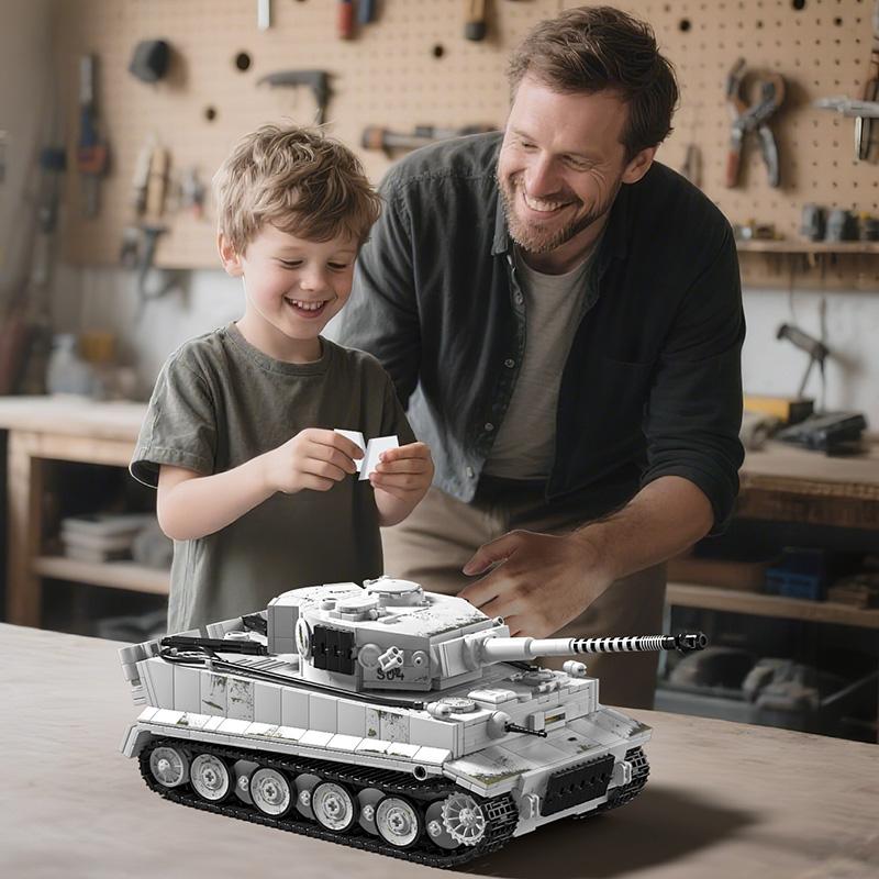 Militär Armee 1:28 Tiger Schwerer Panzer MOC Baustein Modell Ziegelsteine Sets Kreative Bausteine Spielzeug Festival Geschenk Für Erwachsenen Freund 1600+ Teile