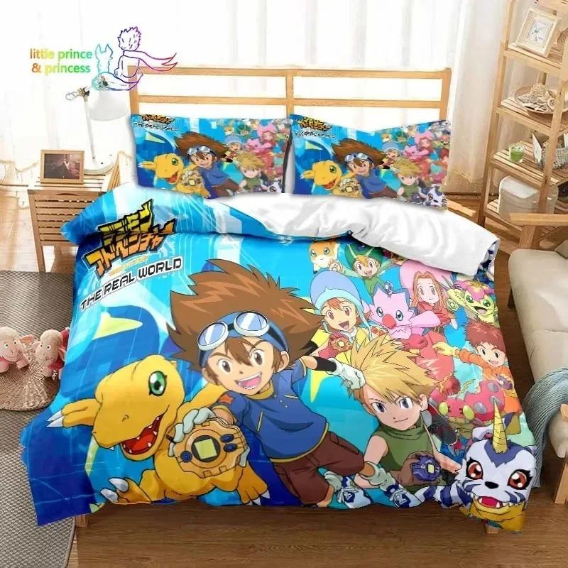 Digimon Anime Bed Linen Collection Single Size Size Single Size Full Queen Size King Size Size Bed Collection Adult Kid Bedroom Adventure Monster