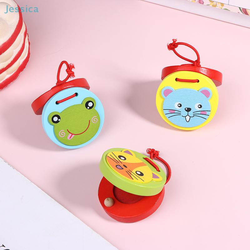 Wooden Clapper Educational Toy For Early Learning, Cartoon Musical Instrument For Children Ages 3-7