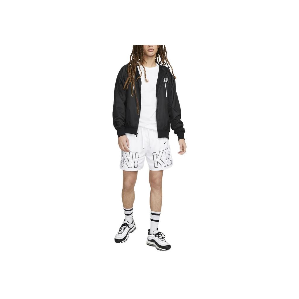 Nike Sportswear Letter Print Drawstring Straight Leg Sports Shorts Men shorts White FJ1653-100