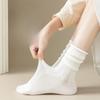 Summer Stacking Socks, Women's Ice Silk Cotton Breathable Mid-leg Socks, Anti-odor and Sweat-absorbing Thin Style