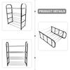 4-layer Metal Shoe Rack Black Easy Assembly Large Capacity Shoe Rack