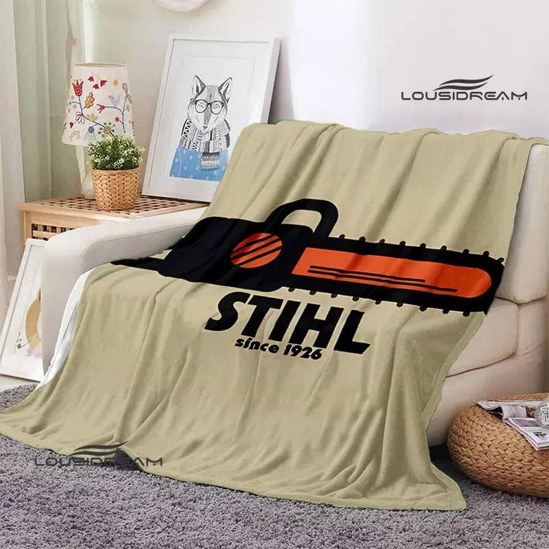 

Одеяло Stihl с логотипом и принтом, теплое одеяло с фланцем, одеяло для пикника, мягкое и удобное одеяло, плед, подарок на день рождения 30x40in