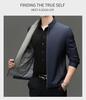 2025 High-End Men's Business Casual Non-Iron Jacket for Spring/Autumn - Middle-Aged Dad Style