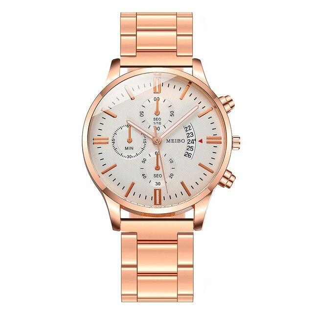 

Мужские модные часы, минималистичные часы с тремя глазами, мужские часы из нержавеющей стали, сетчатые мужские часы, кварцевые мужские часы, роскошные 2020