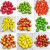10PCS 2-3cm Mini Artificial Fruits Foods Vegetables Fake Apple Peach Orange Lemon Pear Banana Pepper Pumpkin Home Decoration