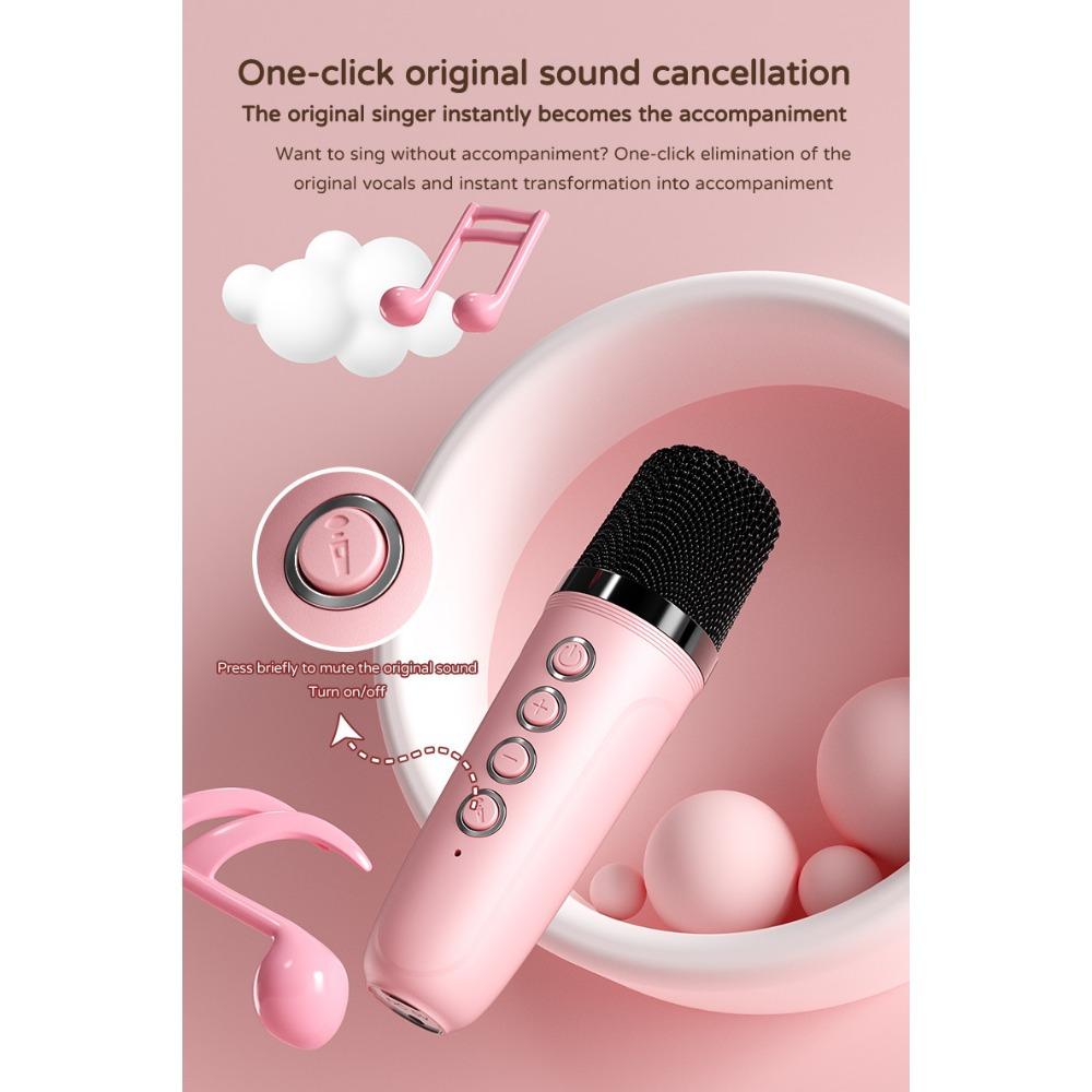 Haut-parleur Bluetooth Portable Sans Fil avec Microphone – Système Karaoké Tout-en-Un pour la Maison, l'Extérieur et le Chant (Prend en charge les basses et la carte mémoire)