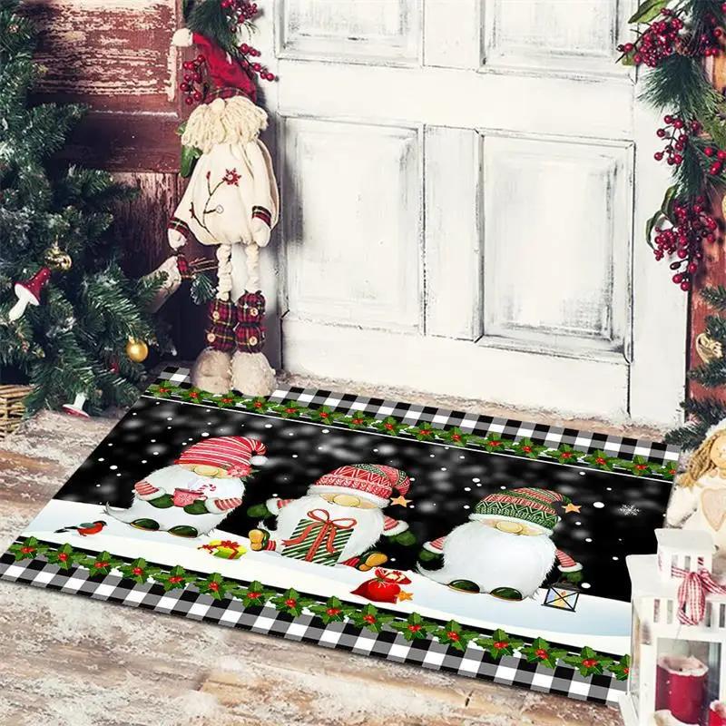 VIKAMA Christmas Decorative Floor Mat, Entrance Welcome Mat, Indoor and Outdoor Carpet, Home Decoration, Happy New Year 2026