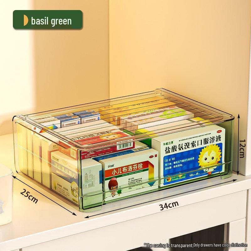 Transparent Acrylic Medicine Storage Drawer - Desktop Organizer Box