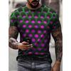 2023 New Men's Unisex Tee T Shirt 3d Print Graphic Optical Illusion Round Neck Casual Short Sleeve Tops Streetwear Man's Tshirt